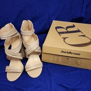 Charlotte Russe Beige Strappy Sandals